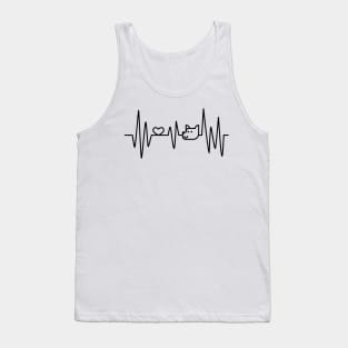 Dog Heartbeat Woof ECG Loving Puppy Electrocardiography Tank Top